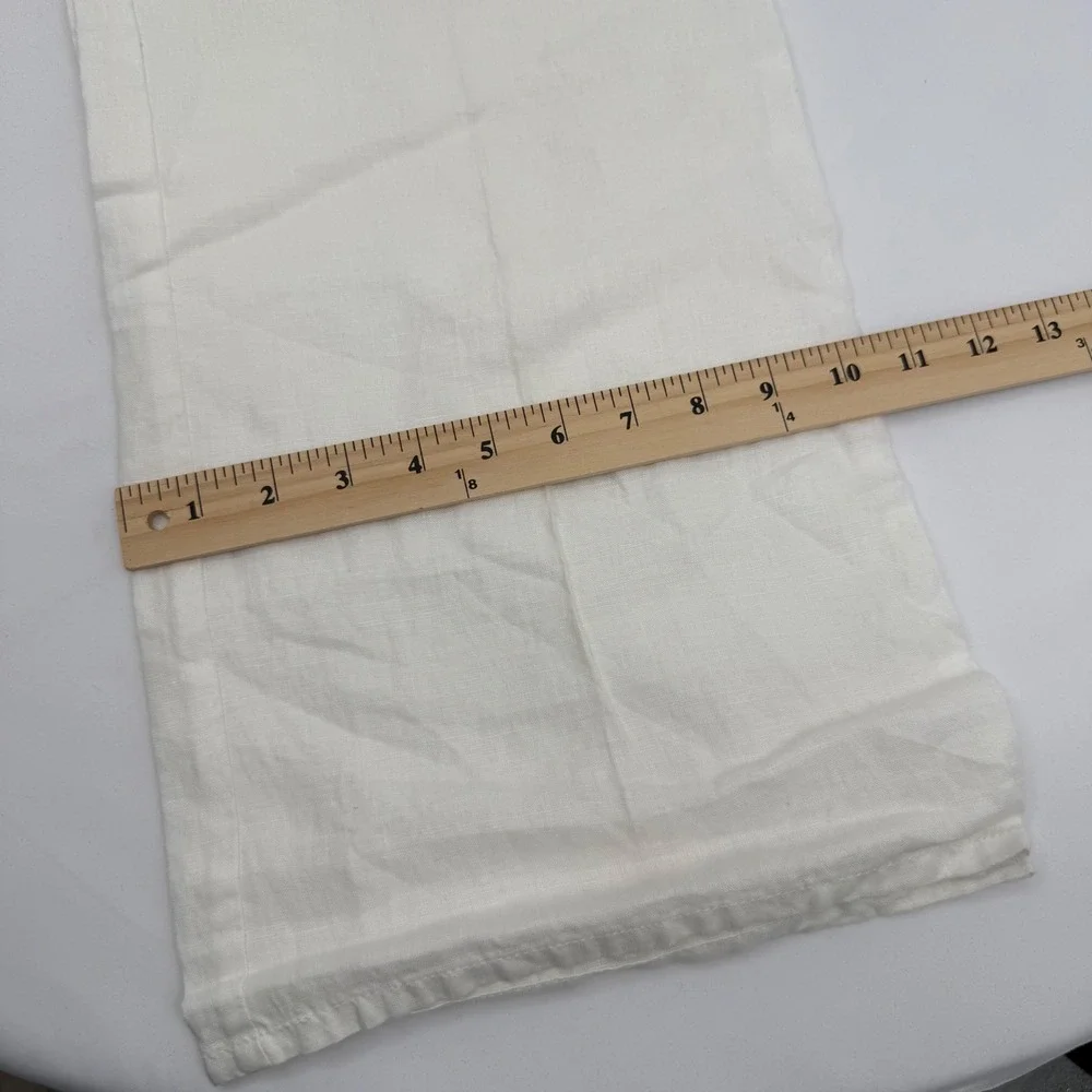 Moda International Linen Pants Womens XS White Drawstring Wide Leg Coastal Beach - Picture 8 of 9